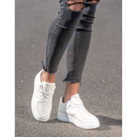 SHELOVET Adidași pe platformă alb 1