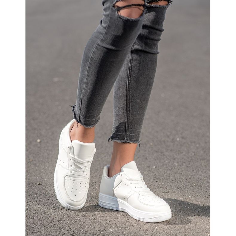 SHELOVET Adidași pe platformă alb 1