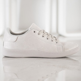 SHELOVET Adidași din piele de căprioară gri 1