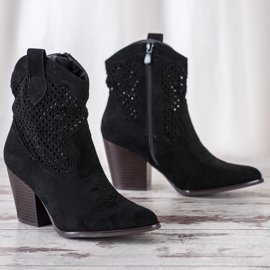 Erynn Cowgirls ajurate negre negru 1 Erynn Cowgirls ajurate negre negru 1