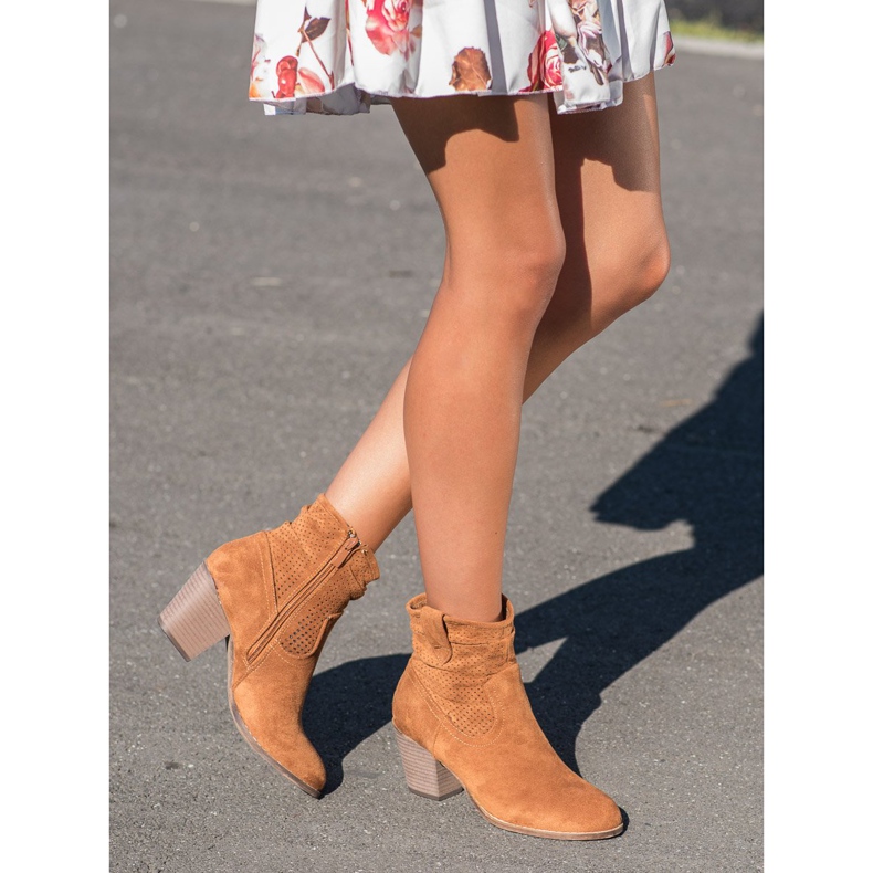 Bestelle Cizme de cowboy ajurate clasice maro 1 Bestelle Cizme de cowboy ajurate clasice maro 1