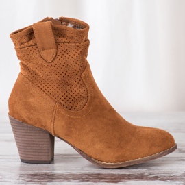 Bestelle Cizme de cowboy ajurate clasice maro 2 Bestelle Cizme de cowboy ajurate clasice maro 2