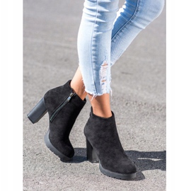 Goodin Cizme cu toc mat negru 1