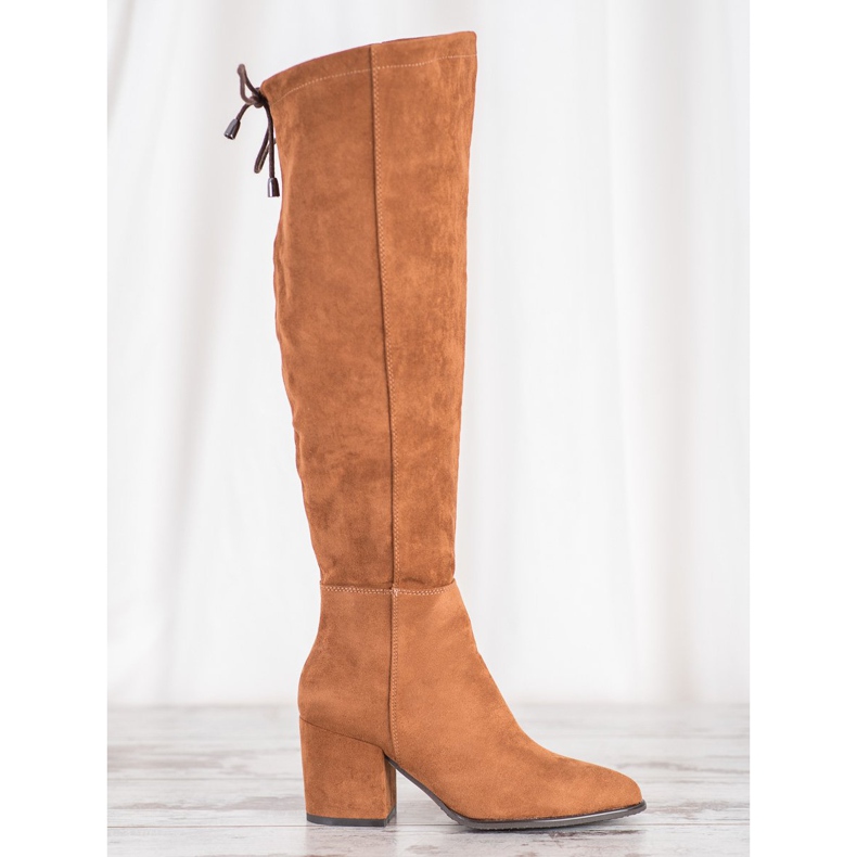 Cizme din piele de căprioară VINCEZA maro 2