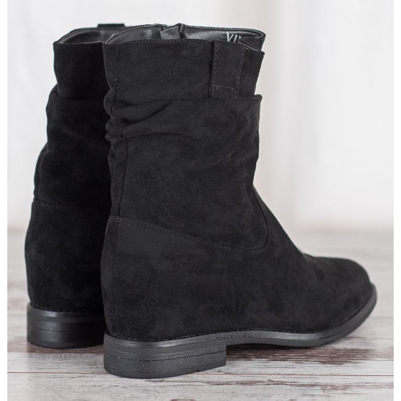 Cizme de cowboy pe pană VINCEZA negru 2