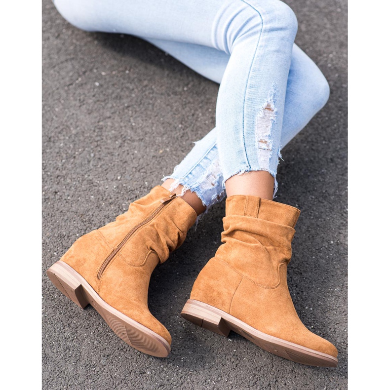 Cizme de cowboy pe pană VINCEZA maro 2