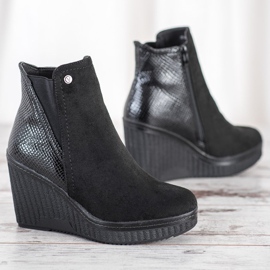 Goodin Cizme cu pană negru 1 Goodin Cizme cu pană negru 1