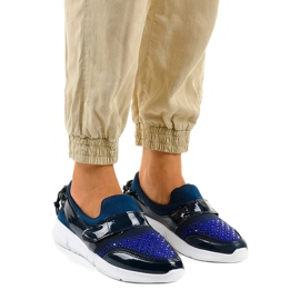 Pantofi sport alunecați bleumarin B120-3 albastru marin 1