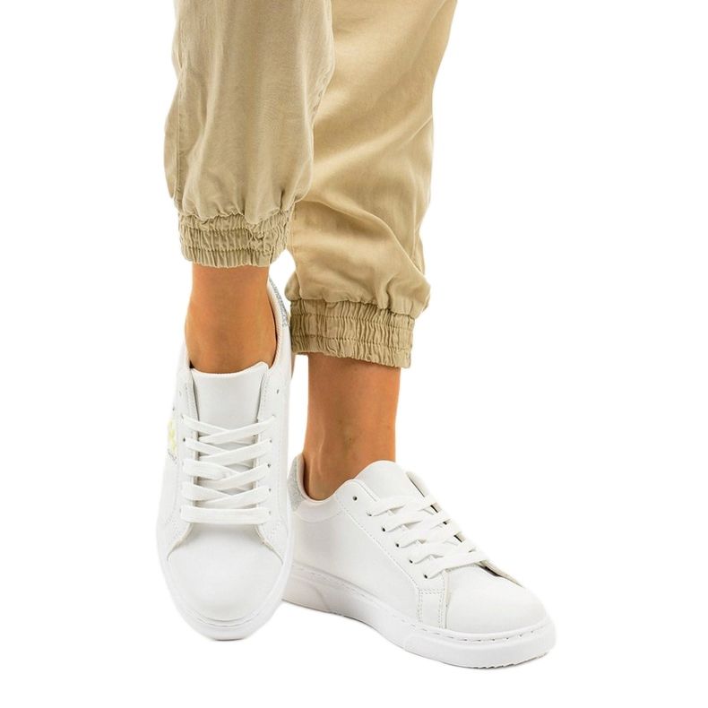 Adidași clasici albi BK929-19 argint 1