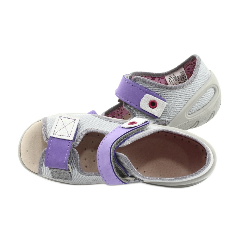 Pantofi pentru copii Befado 065X144 violet argint gri 5