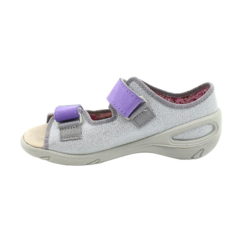Pantofi pentru copii Befado 065X144 violet argint gri 2