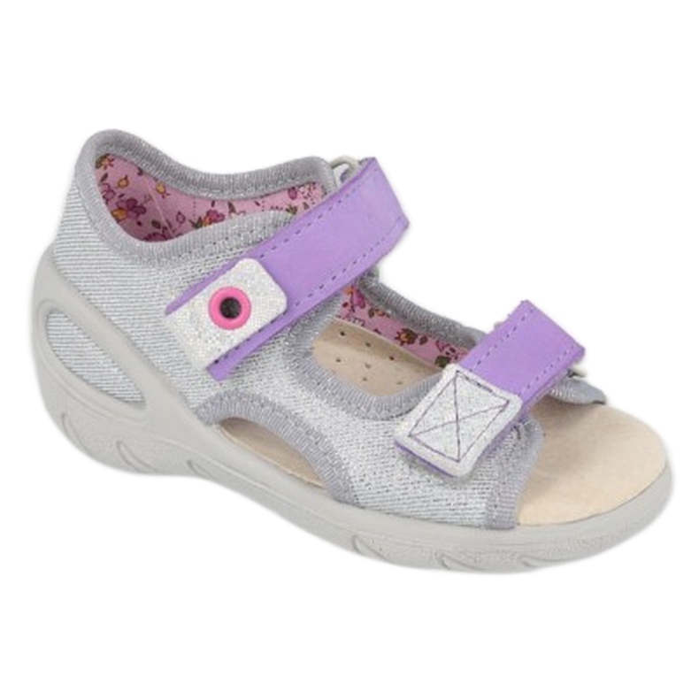 Pantofi pentru copii Befado 065X144 violet argint gri 1