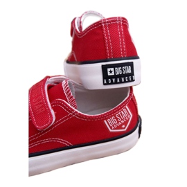 Adidași pentru copii Big Star cu velcro roșu FF374063 alb roşu 3