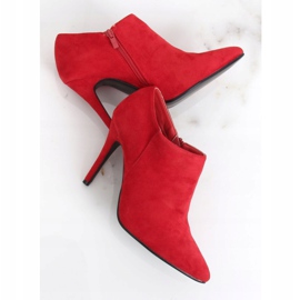 Pantofi roșii din piele de căprioară pe toc stiletto TX-1850 Roșu roşu 2