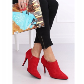 Pantofi roșii din piele de căprioară pe toc stiletto TX-1850 Roșu roşu 1