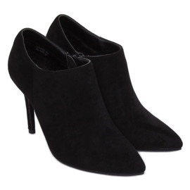 Pantofi negri din piele intoarsa pe toc stiletto TX-1850 Negru 1 Pantofi negri din piele intoarsa pe toc stiletto TX-1850 Negru 1