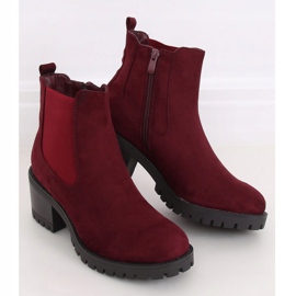Cizme cu toc înalt, burgund 4935 Wine Red roșu 1