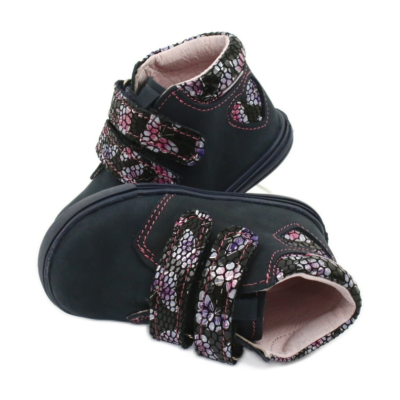 Ghete velcro fluture Mazurek 341 bleumarin albastru 4