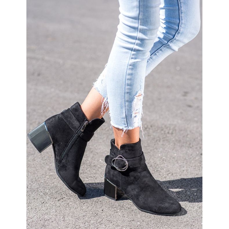 Goodin Cizme cu cataramă decorativă negru 1