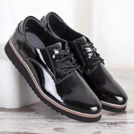 Încălțăminte din piele VINCEZA negru 1