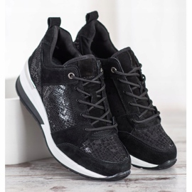 Filippo Adidași din piele neagră negru 1