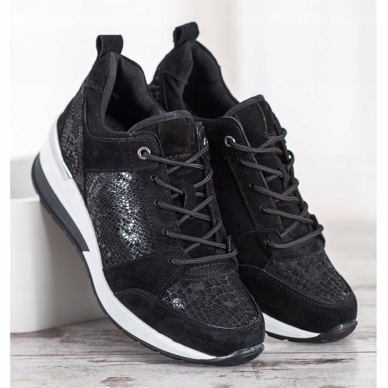 Filippo Adidași din piele neagră negru 1