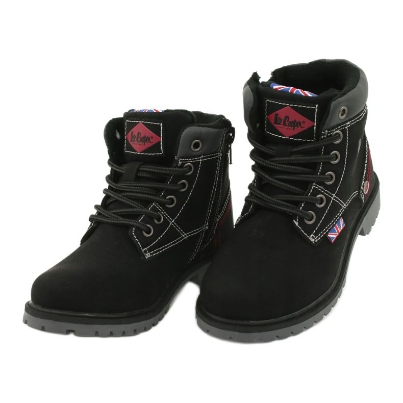 Capcani pentru copii legați pe un fermoar negru Lee Cooper 2