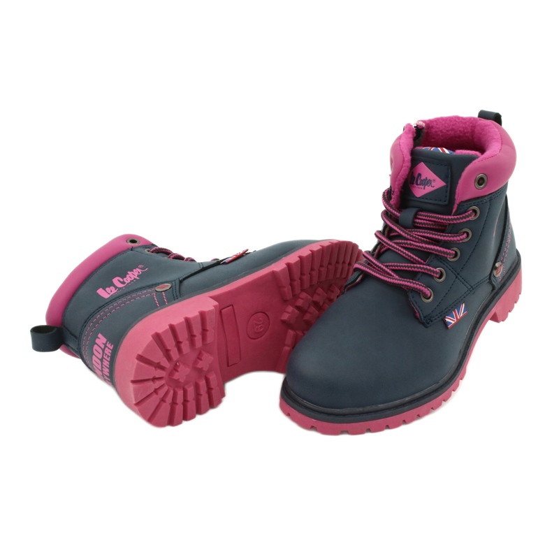 Lee Cooper Capcani pentru copii pe un glisor albastru bleumarin 3