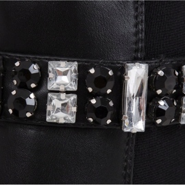 Ghete decorate cu pietre negre CH19176 Negre negru 1