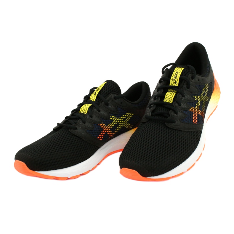 Pantofi de alergare Asics RoadHawk Ff 2 M 1011A136-005 negru albastru marin portocale galben 2