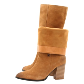 Cizme Cowboy din piele de căprioară Big Star GG274345 Camel maro galben 4 Cizme Cowboy din piele de căprioară Big Star GG274345 Camel maro galben 4