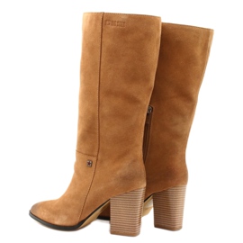 Cizme Cowboy din piele de căprioară Big Star GG274345 Camel maro galben 3 Cizme Cowboy din piele de căprioară Big Star GG274345 Camel maro galben 3