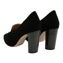 Încălțăminte de damă Caprice 24402 din piele de căprioară neagră negru 3