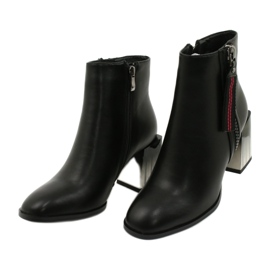 Botine elegante cu toc negru de damă Filippo DBT1548/20 BK 2 Botine elegante cu toc negru de damă Filippo DBT1548/20 BK 2