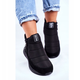 Cizme de zăpadă pentru tineret pentru femei Big Star Black GG274470 negru 2