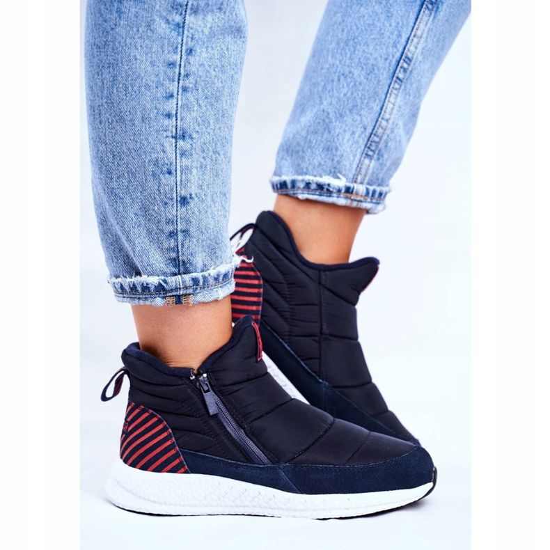 Cizme de zăpadă pentru tineret pentru femei Big Star Navy Blue GG274471 albastru marin 2