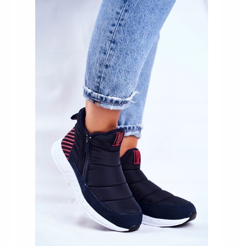 Cizme de zăpadă pentru tineret pentru femei Big Star Navy Blue GG274471 albastru marin 1