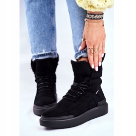 Cizme de zăpadă pentru femei Big Star Black GG274990 negru 2