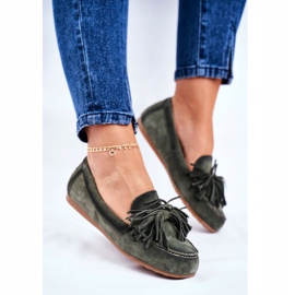 Mocasini pentru femei Piele Maciejka Olive 04830-24 verde 1