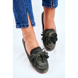 Mocasini pentru femei Piele Maciejka Olive 04830-24 verde 2