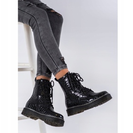 SHELOVET Cizme cu model negru 1