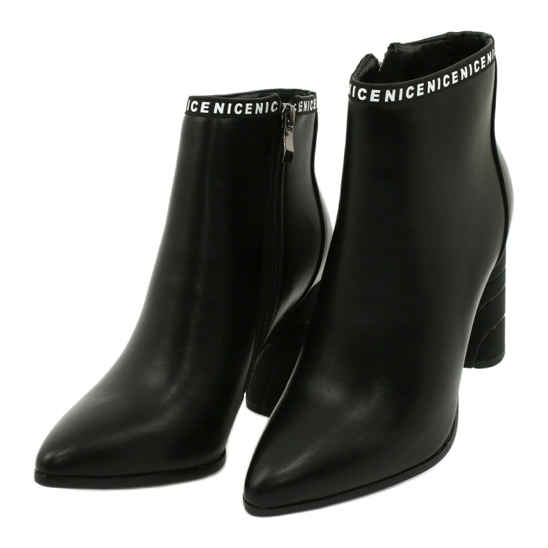 Filippo Cizme de piele ecologică pentru femei negre DBT1547/20 BK negru 2