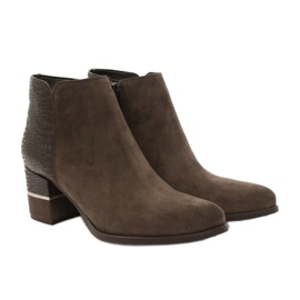 Gamis Cizme elegante de piele de căprioară pentru femei 4005 maro 4