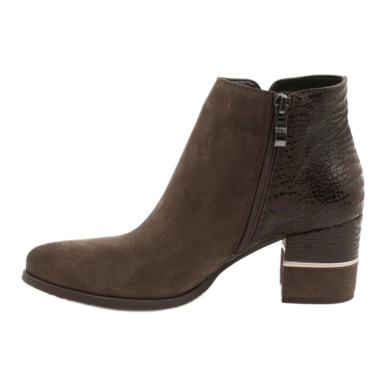 Gamis Cizme elegante de piele de căprioară pentru femei 4005 maro 1