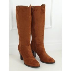Cizme cu toc camel UK05P Camel maro 1