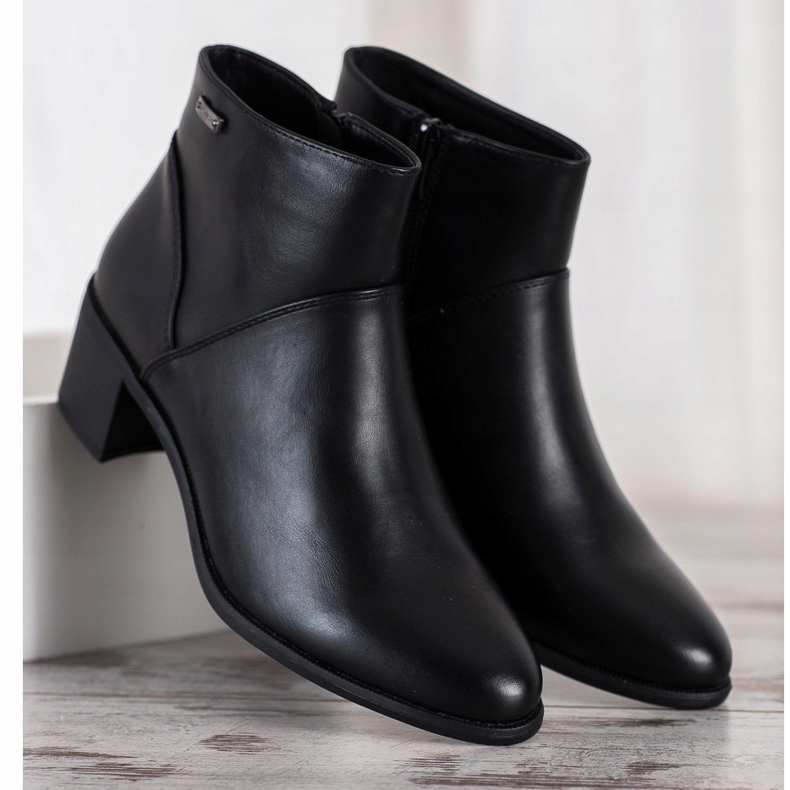 Sergio Leone Cizme negre clasice negru 2