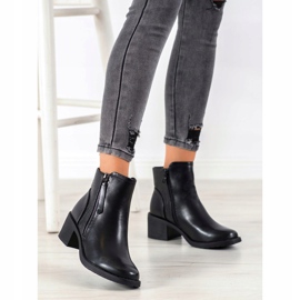 Small Swan Ghete clasice cu fermoar negru 1