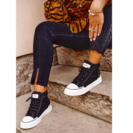 Pantofi sport din piele pentru femei GOE Negru GG2N3062 1