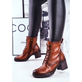 Vinceza Cizme pentru femei pe toc înalt Fibre maro 2