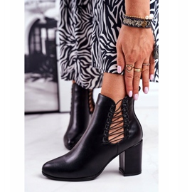 Vinceza Cizmele de damă pe toc se alunecă cu cauciucuri negru Vibo 2